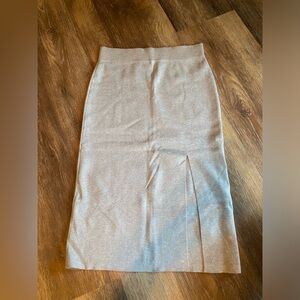 Banana Republic Silver Midi Skirt
